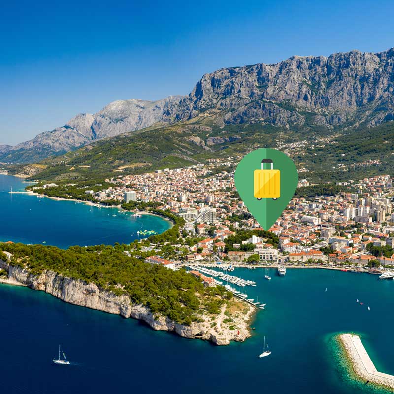 Location luxury holiday flats Makarska Center