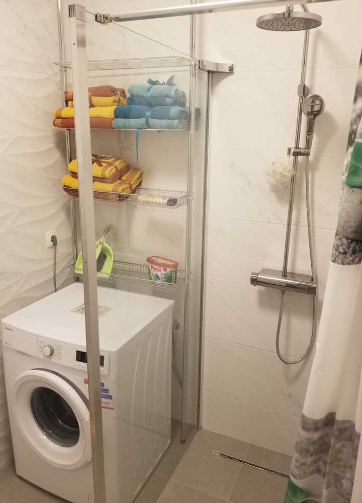 washing machine and shower luxury apartment - holiday flats Makarska Riviera