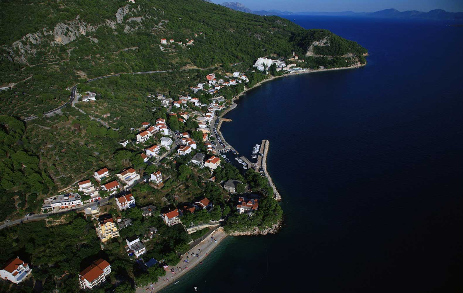 air view Živogošće Porat - apartments Makarska riviera